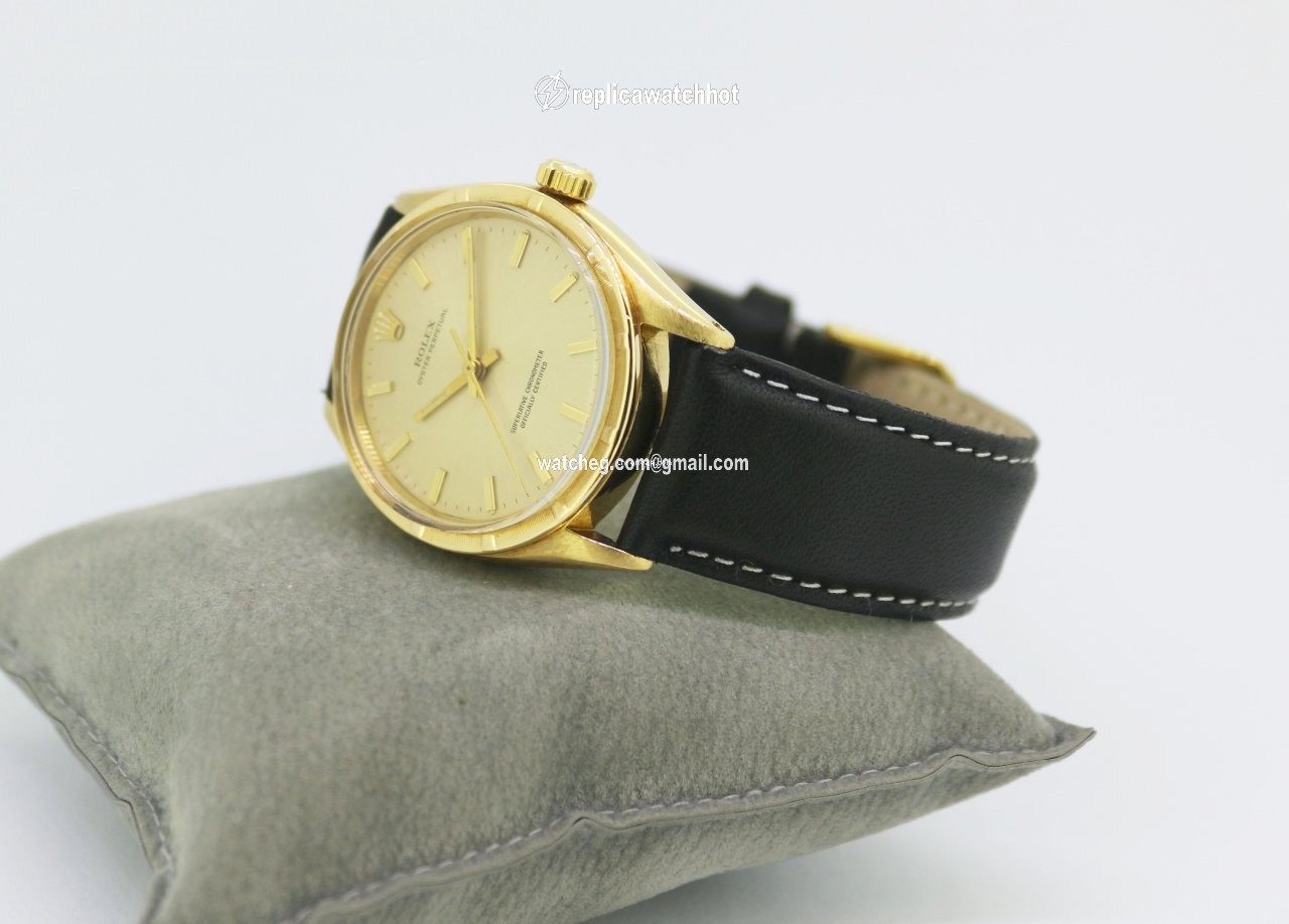 Rolex Oyster Perpetual 34 Mens watch Unisex Yellow gold Automatic 6569 5