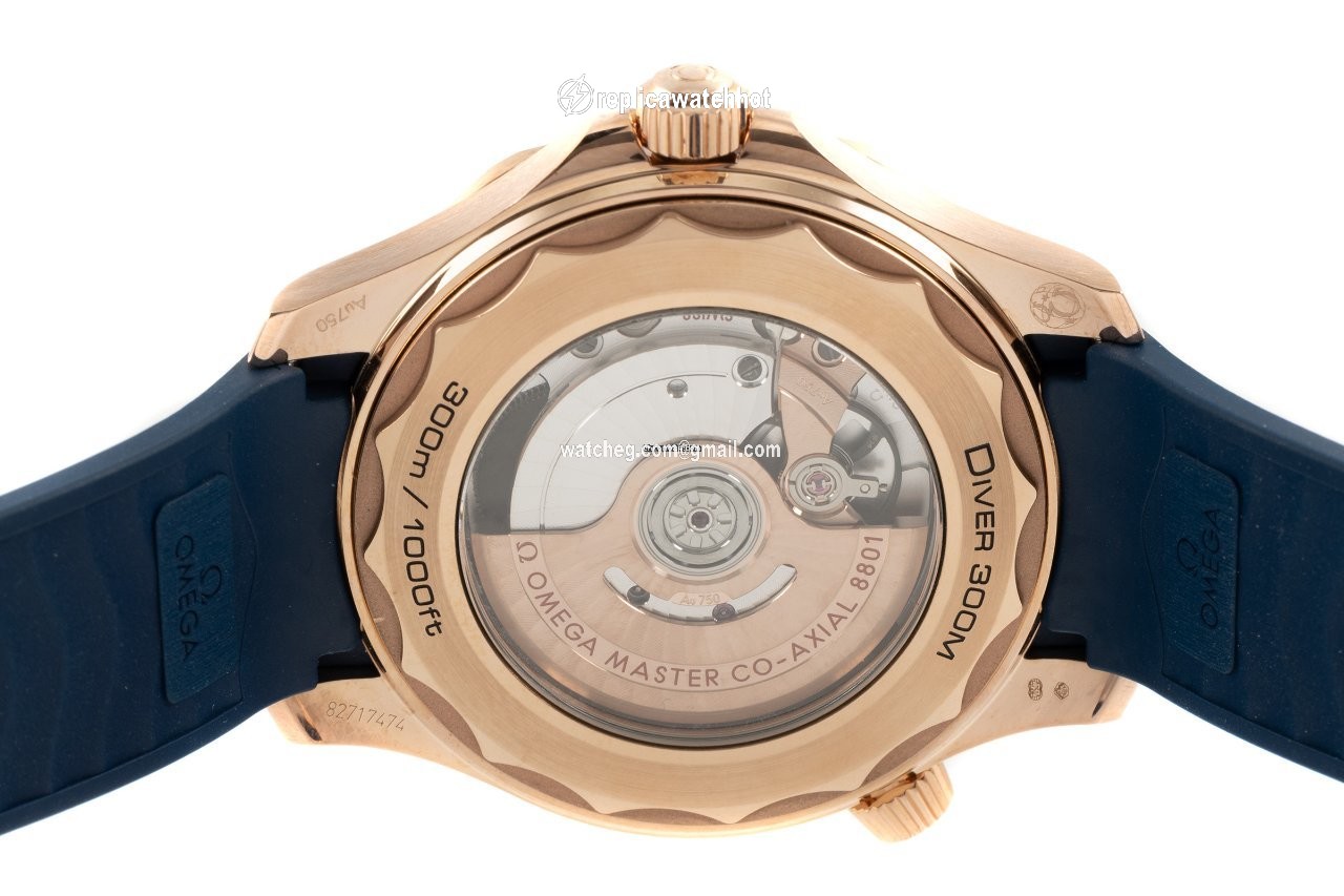 Omega Seamaster Diver 300 M Mens watch Unisex Automatic Red gold 210.62.42.20.03.001 5