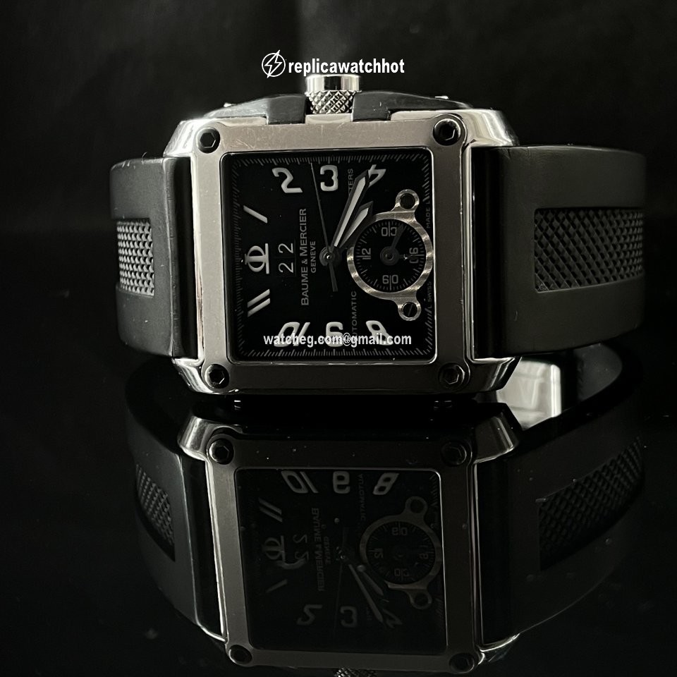 Baume & Mercier Hampton Mens watch Unisex Automatic Steel Baume & Mercier Hampton square XL Dual Timer 5