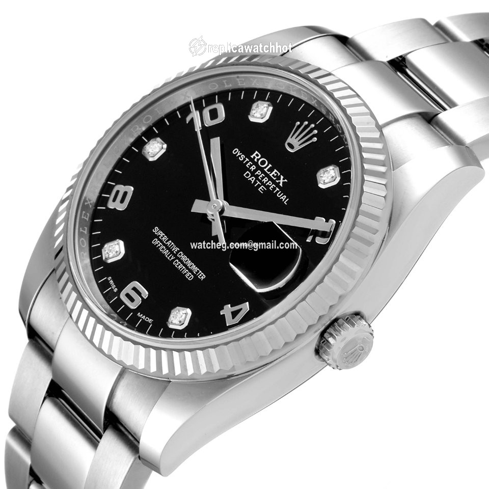 Rolex Oyster Perpetual Date Mens watch Unisex Steel Automatic 115234 5