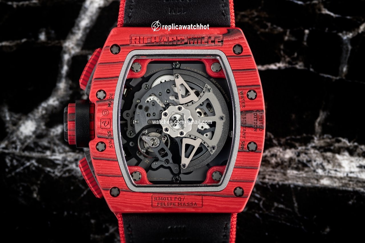 Richard Mille RM 011 Mens watch Unisex Automatic Carbon RM 011 Red TPT 5