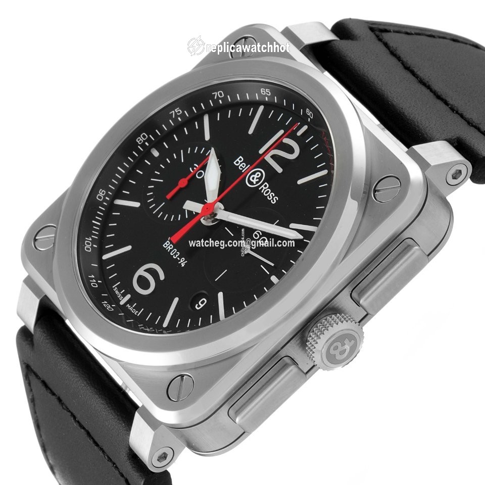 Bell & Ross BR 03-94 Chronographe Mens watch Unisex Automatic Steel BR0394-BLC-ST SCA 5