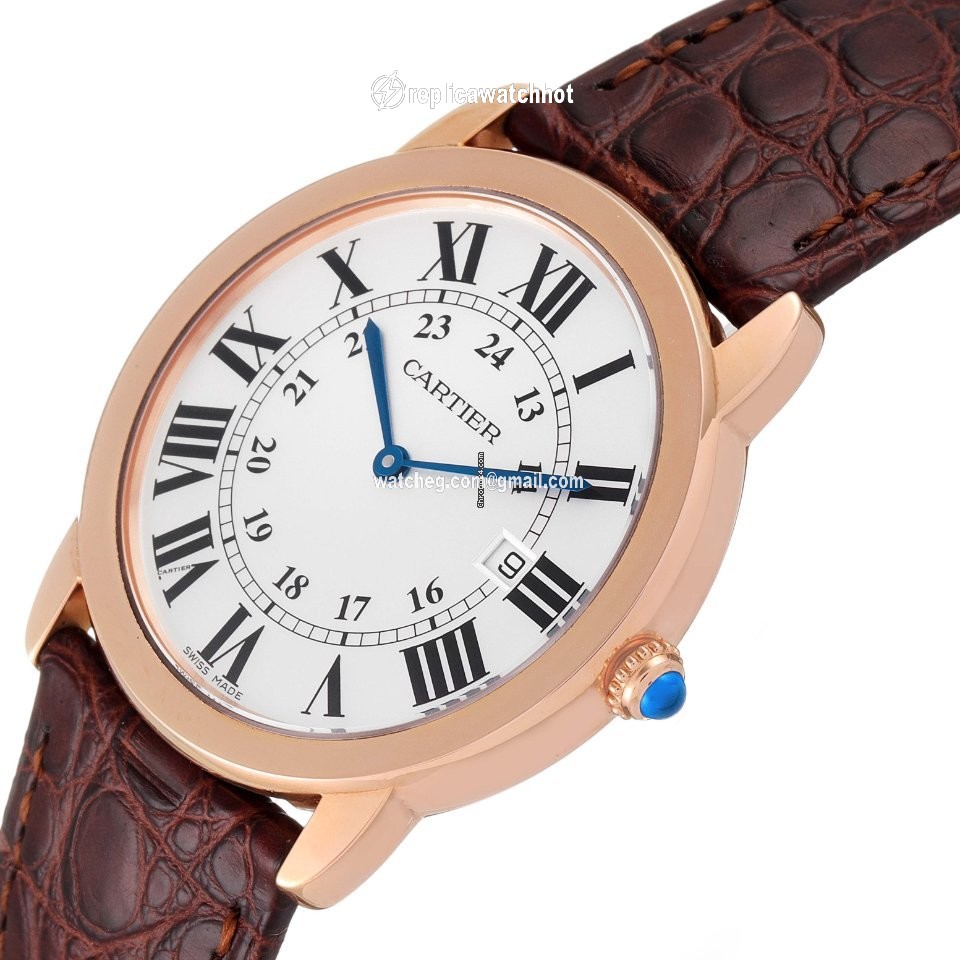 Cartier Ronde Solo de Cartier Mens watch Unisex Quartz Gold Steel W6701008 5