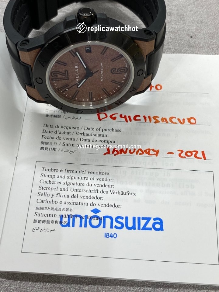 Bulgari Diagono Mens watch Unisex Automatic Ceramic 102306 DG41C11SMCVD 5