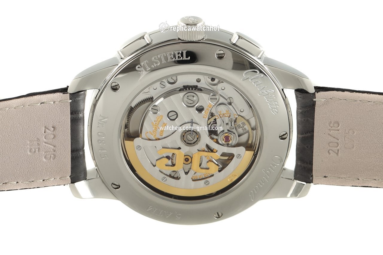 Glashtte Original Senator Chronograph Mens watch Unisex Automatic Steel 39-31-34-42-04 5