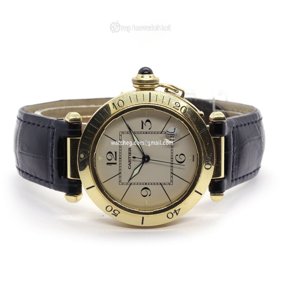 Cartier Pasha Mens watch Unisex Automatic Yellow gold 1021 5