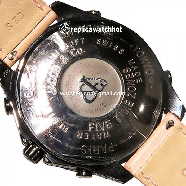 Jacob & Co. Five Time Zone Quartz Steel JC-47SCFDCB 5