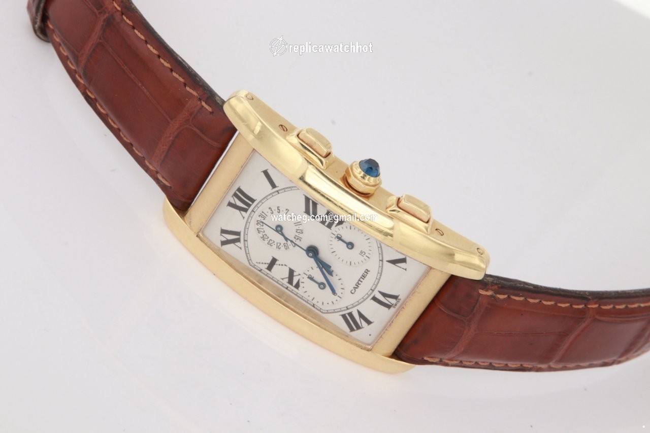 Cartier Tank Americaine Mens watch Unisex Quartz Yellow gold 1730 5