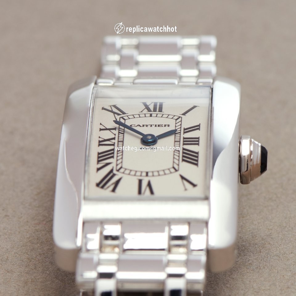 Cartier Tank Americaine Mens watch Unisex Quartz White gold 1713 5