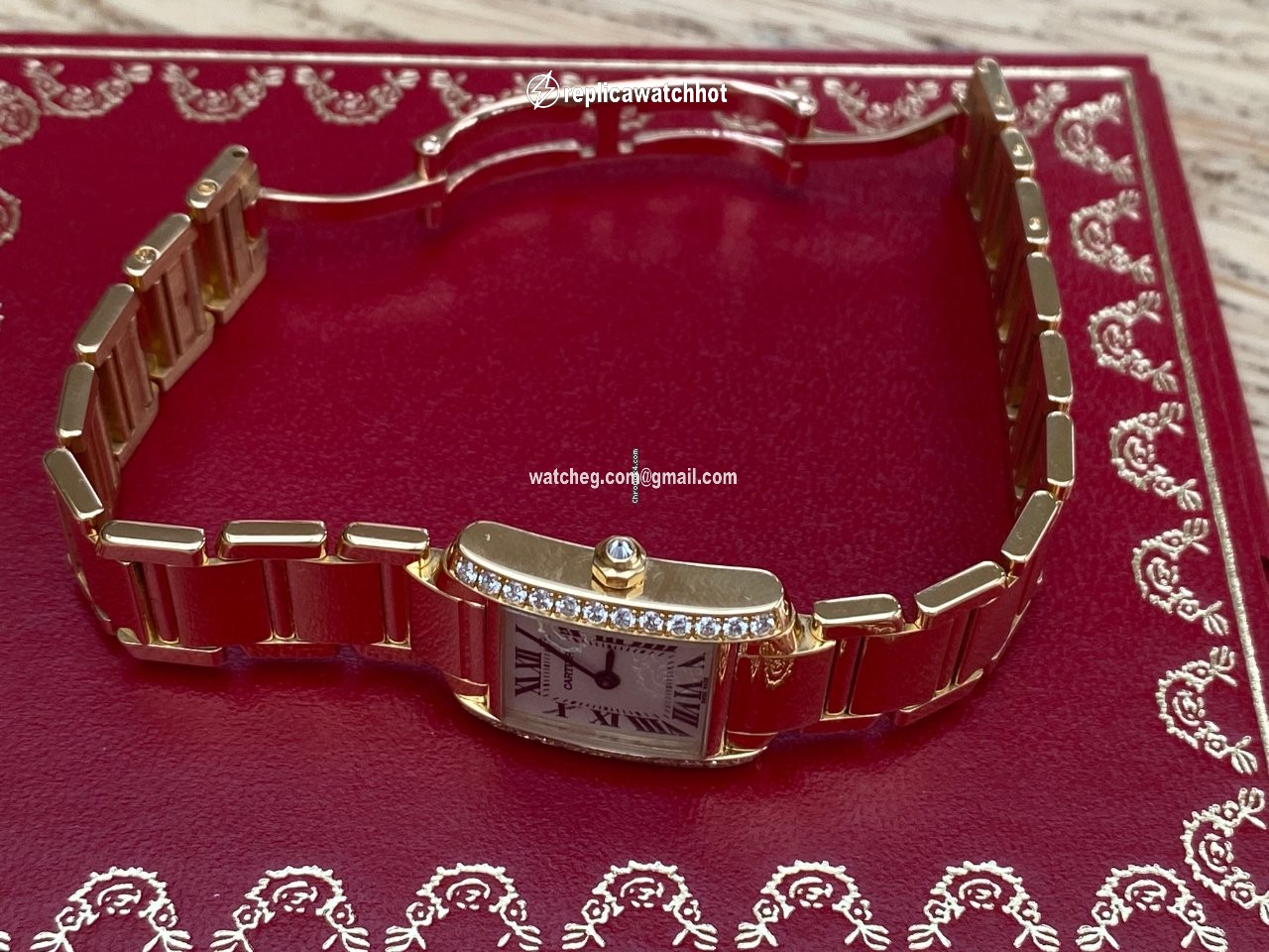 Cartier Tank Francaise Womens watch Quartz Yellow gold WJTA0024 5