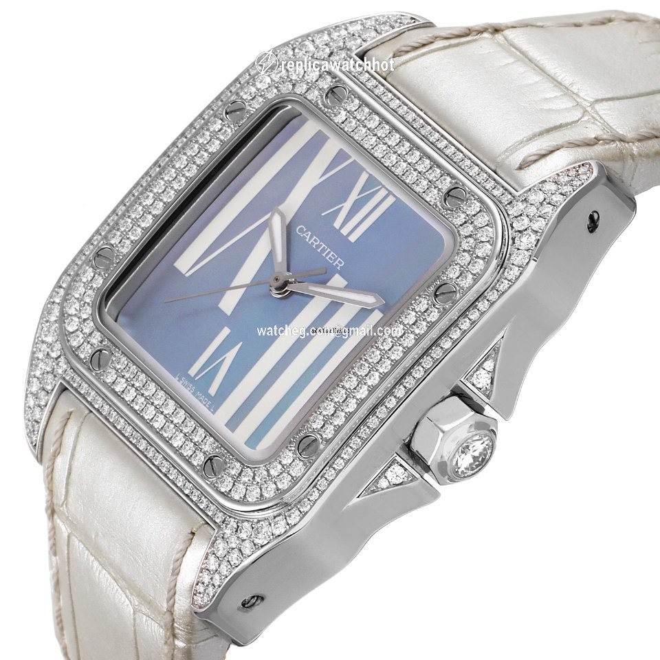 Cartier Santos 100 Womens watch Automatic White gold WM503251 5