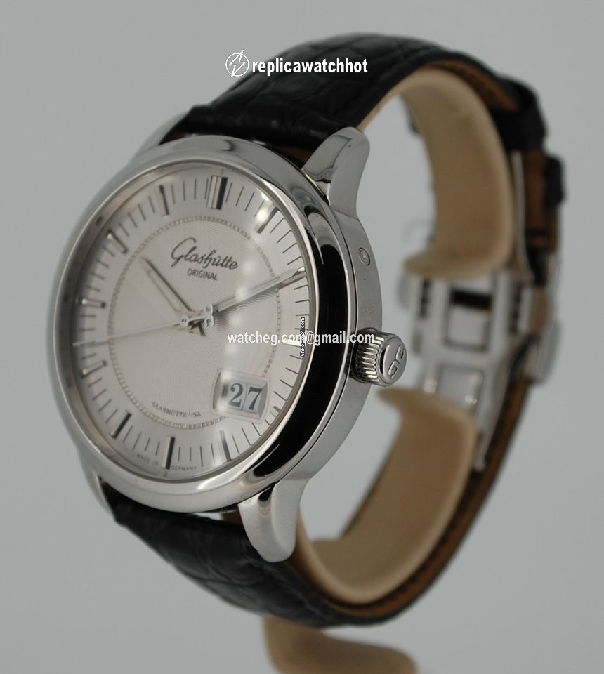 Glashtte Original Senator Panorama Date Mens watch Unisex Automatic Steel 100-03-03-02-04 5