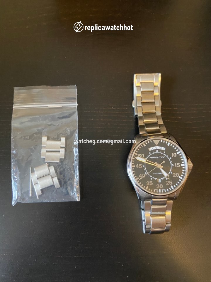 Hamilton Khaki Pilot Day Date Mens watch Unisex Automatic Steel H64615135 5