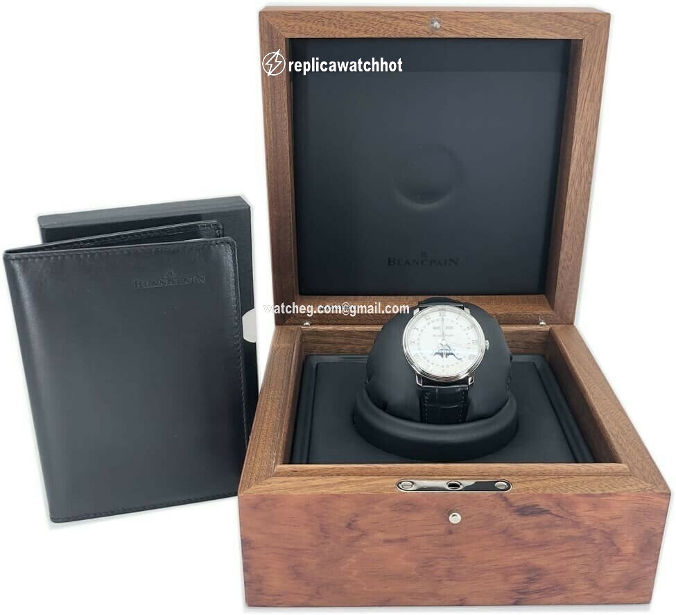 Blancpain Villeret Quantieme Complet Mens watch Unisex Automatic Steel 6654 1127 55B 5