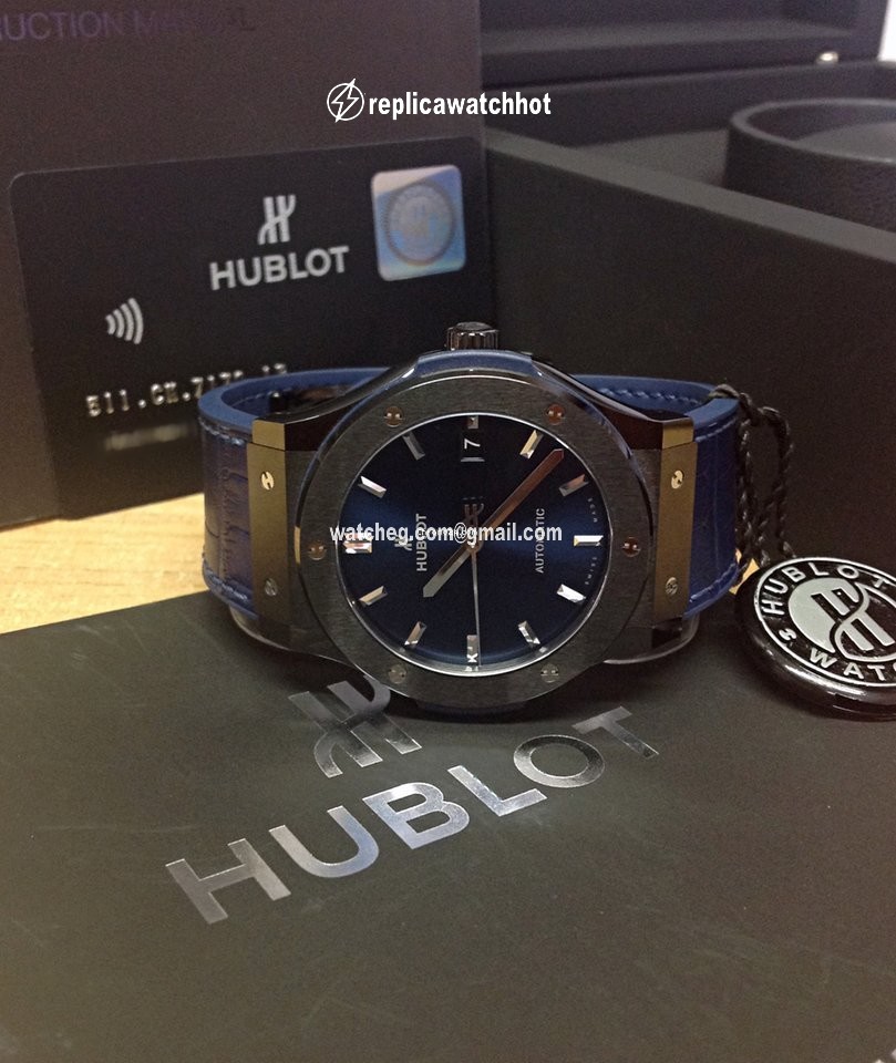 Hublot Classic Fusion Blue Mens watch Unisex Automatic Ceramic 511.CM.7170.LR 5