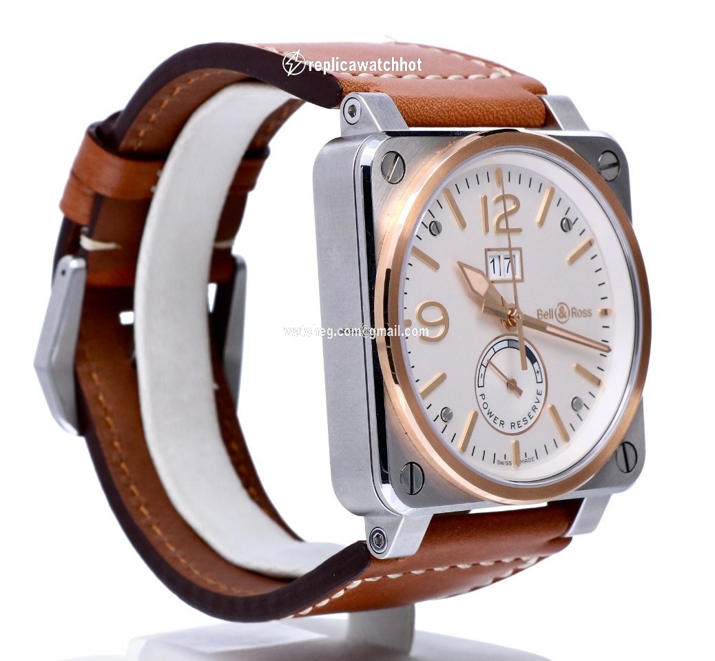 Bell & Ross BR 03-90 Grande Date et Reserve de Marche Mens watch Unisex Automatic Gold Steel BR0390-BICOLOR 5