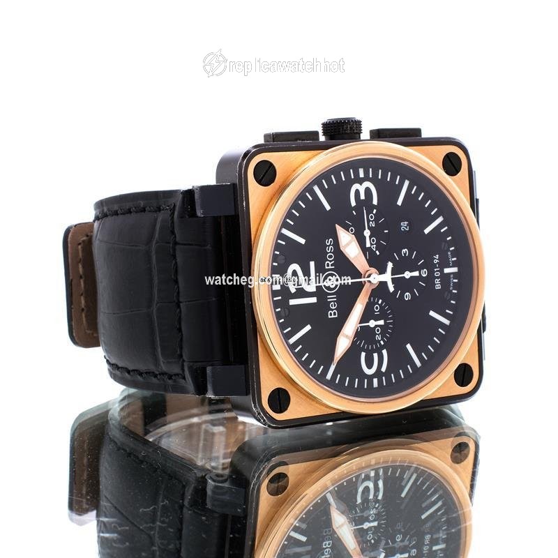 Bell & Ross BR 01-94 Chronographe Mens watch Unisex Automatic Gold Steel Br01 94 5