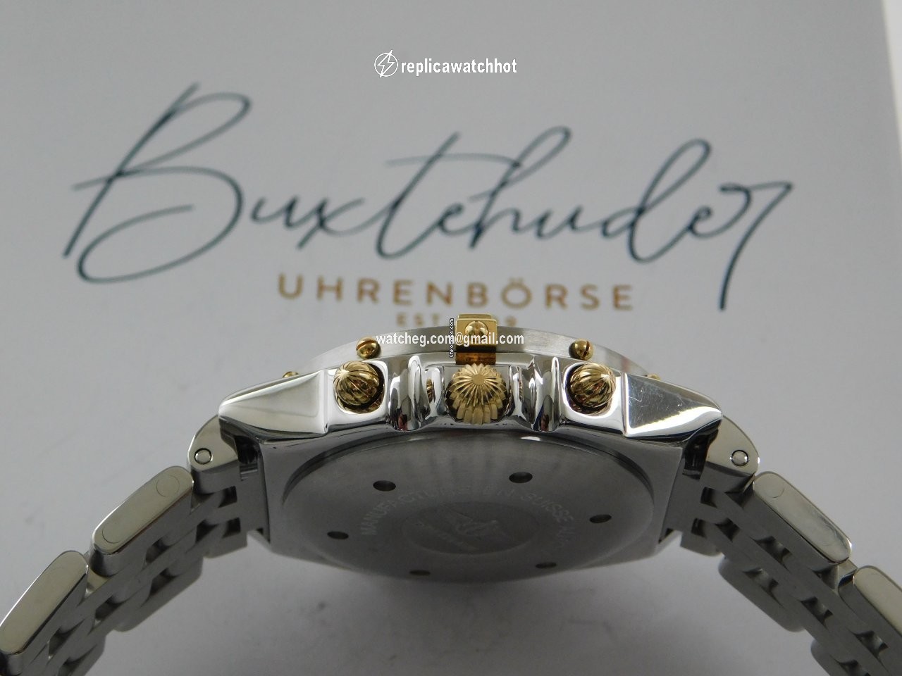 Breitling Duograph Mens watch Unisex Automatic Gold Steel B 15507 5