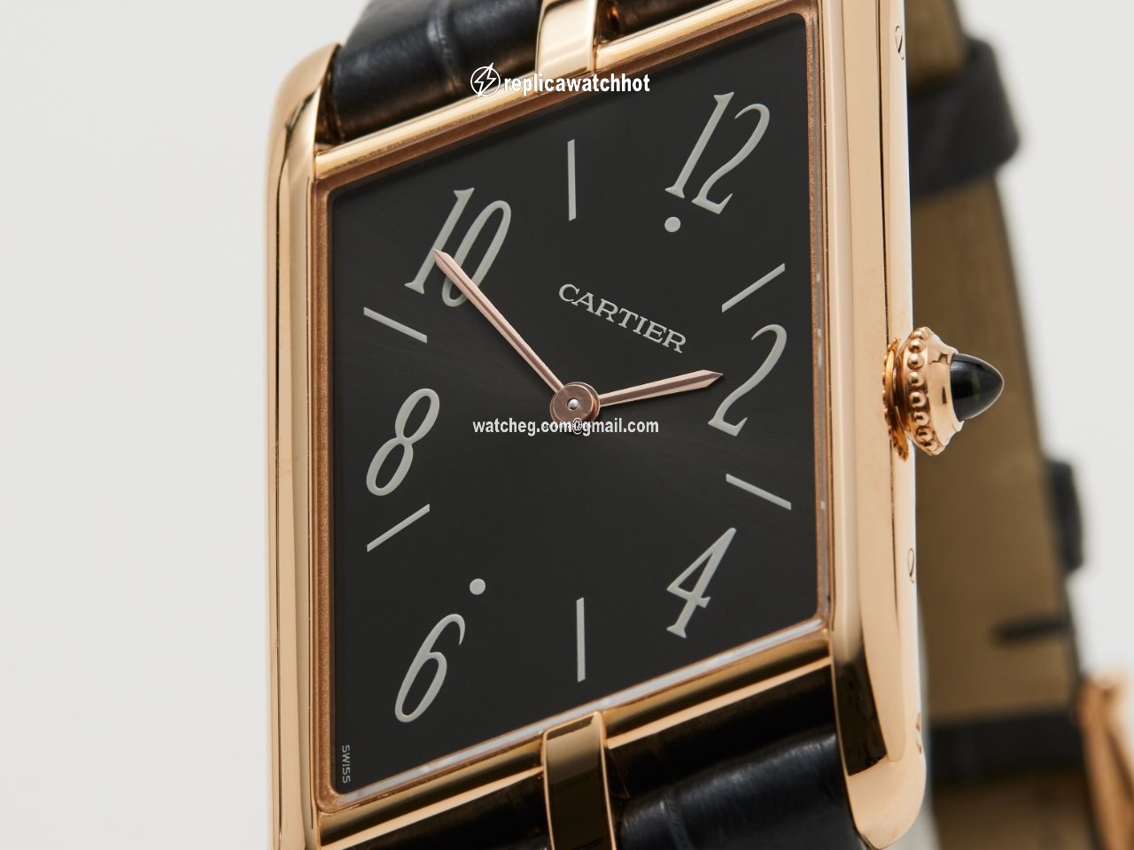 Cartier Tank Mens watch Unisex Manual winding Rose gold WGTA0043 5