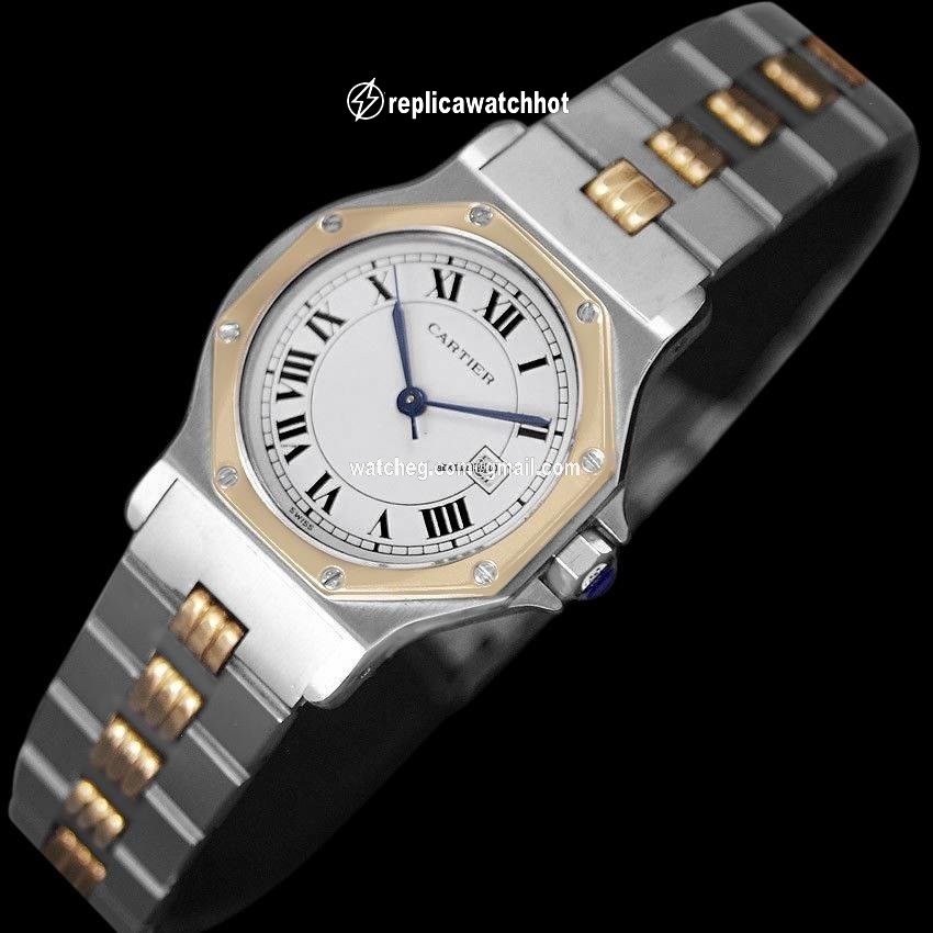 Cartier Santos Mens watch Unisex Automatic Gold Steel 8306ST 5