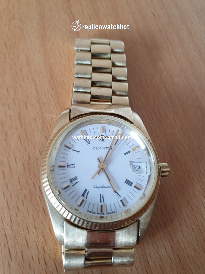 Zenith Captain Mens watch Unisex Quartz Yellow gold 116-2 5