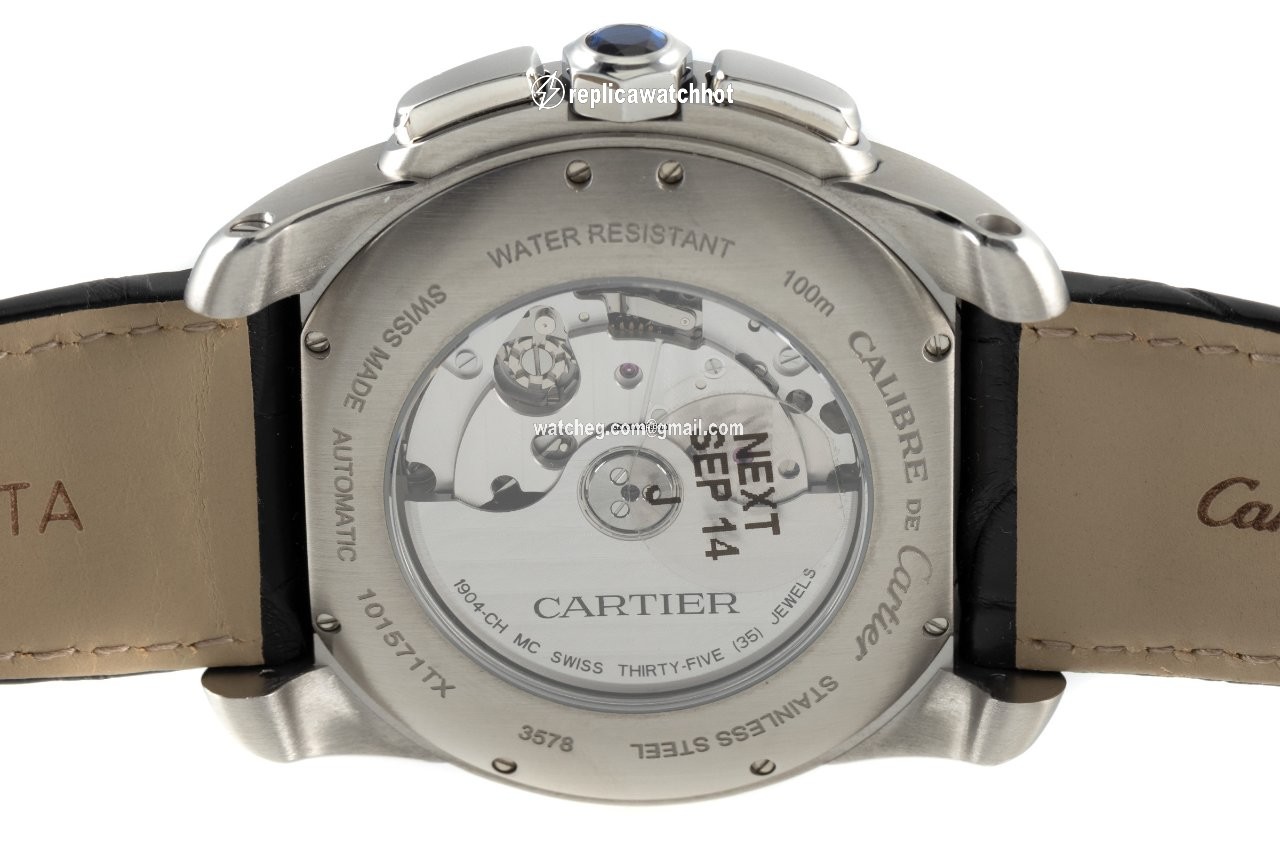 Cartier Calibre de Cartier Chronograph Mens watch Unisex Automatic Steel W7100046 5