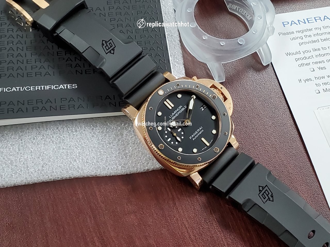 Panerai Luminor Submersible 1950 3 Days Automatic Mens watch Unisex Automatic Rose gold PAM 00684 5