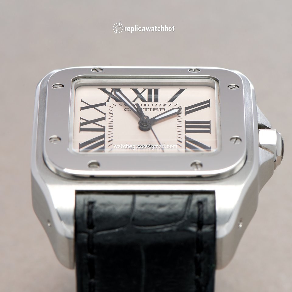 Cartier Santos 100 Mens watch Unisex Automatic Steel W20106X8 or 2878 5