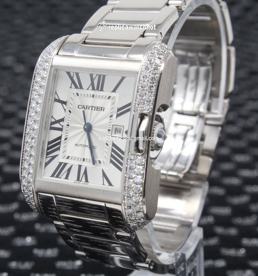 Cartier Tank Anglaise Mens watch Unisex Automatic White gold WT100009 5