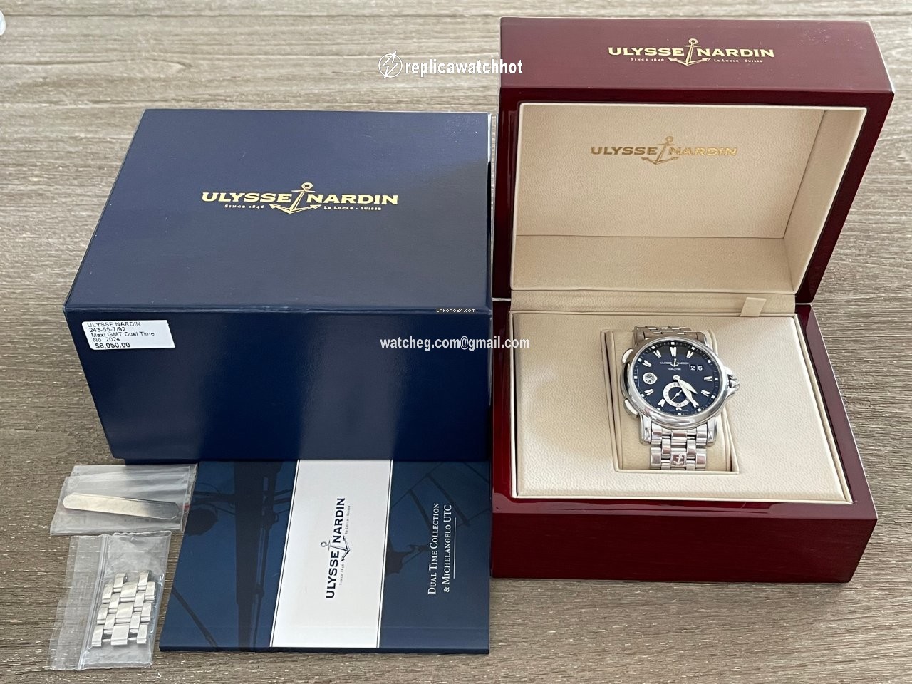 Ulysse Nardin Dual Time Mens watch Unisex Automatic Steel 243-55-7 62 5