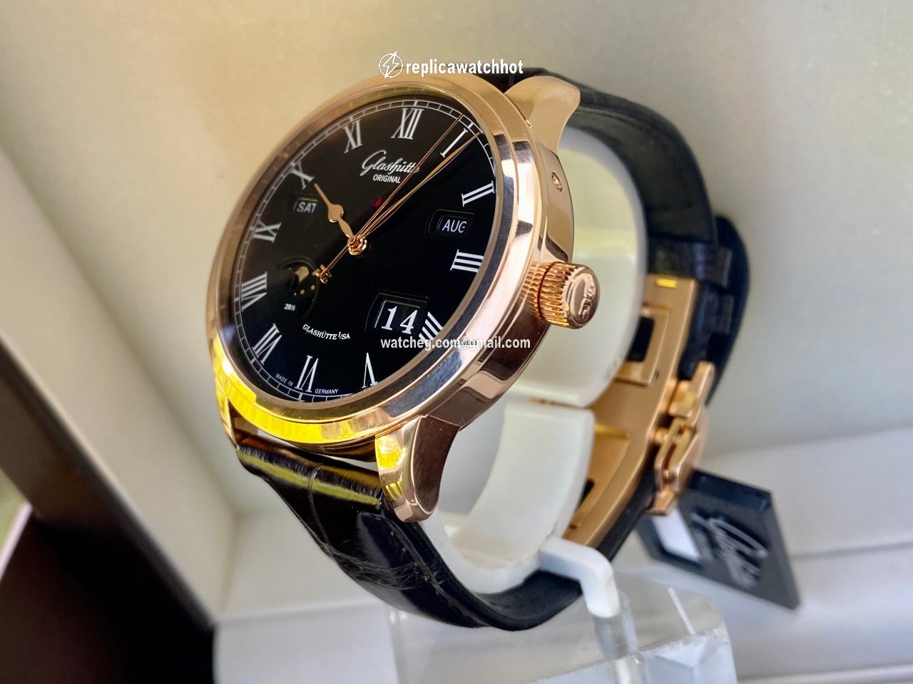 Glashtte Original Senator Perpetual Calendar Mens watch Unisex Automatic Rose gold 100-02-25-05-05 5