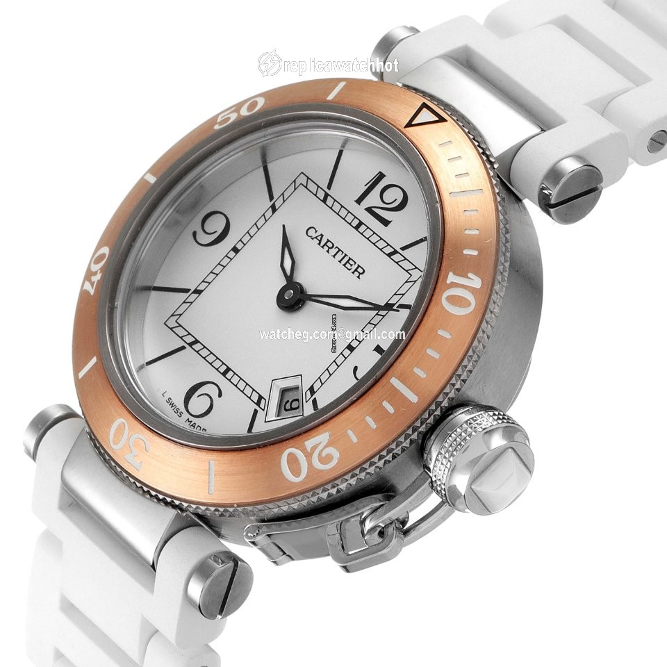 Cartier Pasha Seatimer Mens watch Unisex Quartz Steel W3140001 5