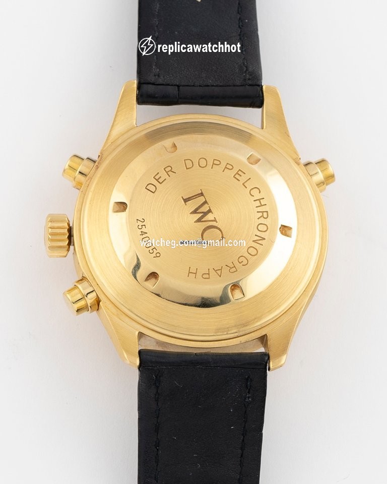 IWC Pilot Double Chronograph Mens watch Unisex Automatic Yellow gold IW3711 5