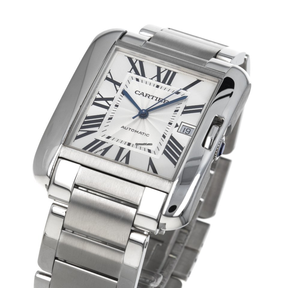 Cartier Tank Anglaise Mens watch Unisex Automatic Steel w5310008  3507 5