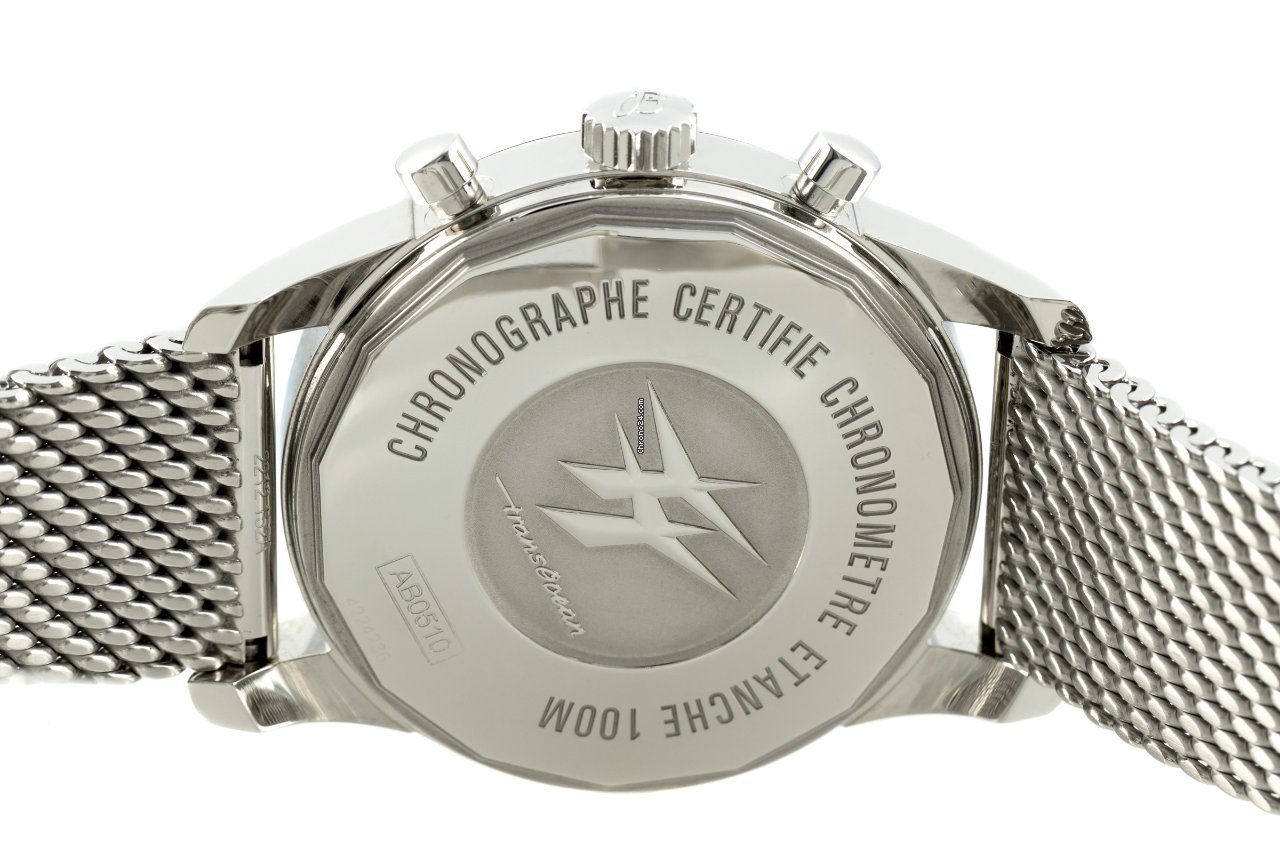 Breitling Transocean Chronograph Unitime Mens watch Unisex Automatic Steel AB0510U4 BB62 5