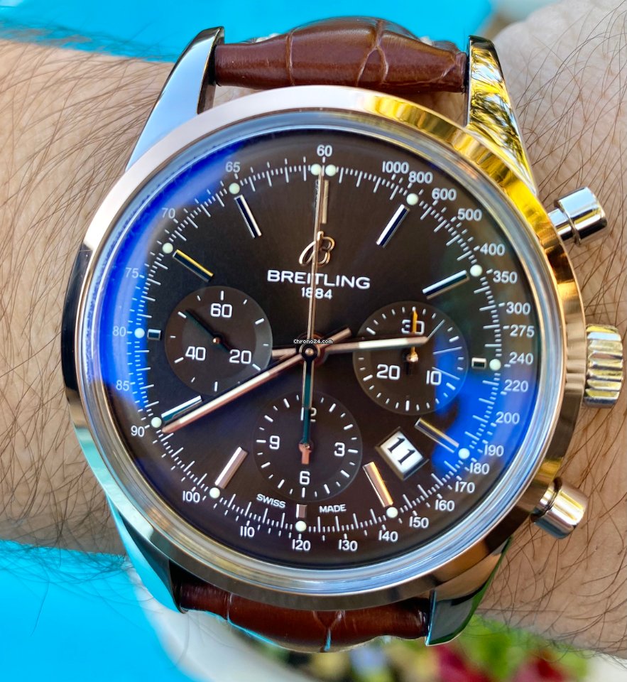Breitling Transocean Chronograph Mens watch Unisex Automatic Steel UB015212 Q594 5