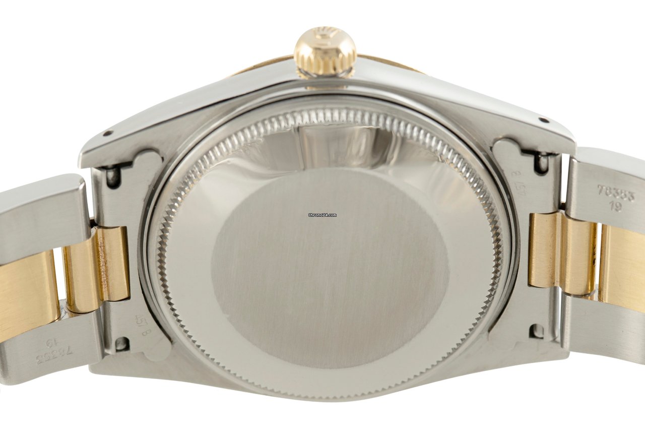 Rolex Oyster Perpetual Date Mens watch Unisex Gold Steel Automatic 15053 5