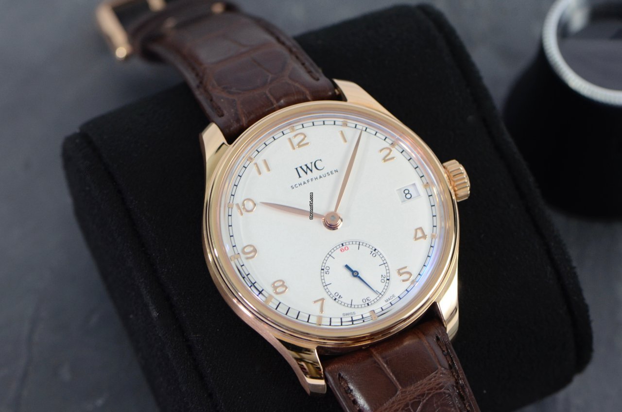 IWC Portuguese Hand-Wound Mens watch Unisex Manual winding Rose gold IW510204 5