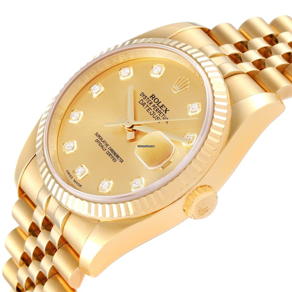 Rolex Datejust 36 Mens watch Unisex Yellow gold Automatic 116238 5