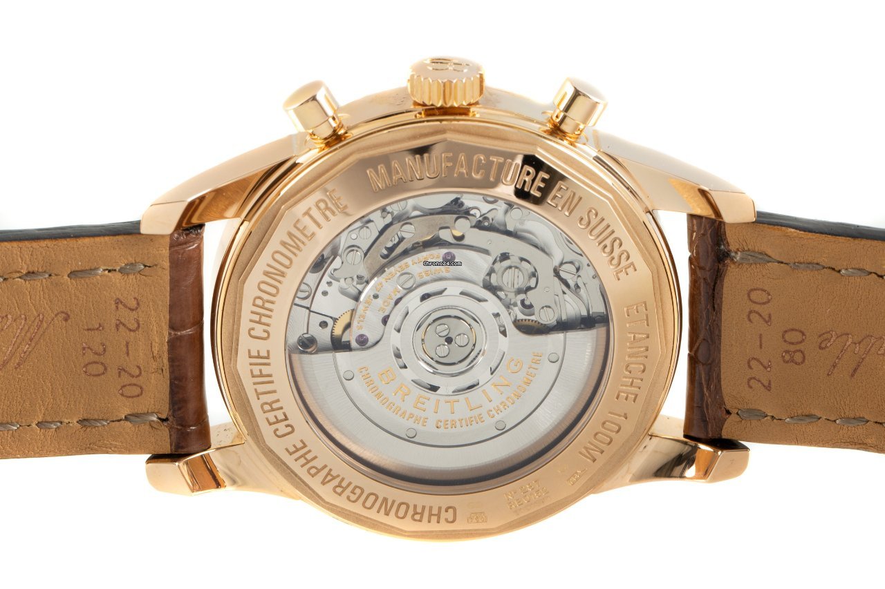 Breitling Transocean Chronograph Mens watch Unisex Automatic Red gold RB0152 5