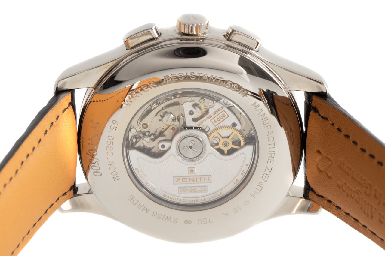 Zenith El Primero Chronograph Mens watch Unisex Automatic White gold 65.0520.4002 5