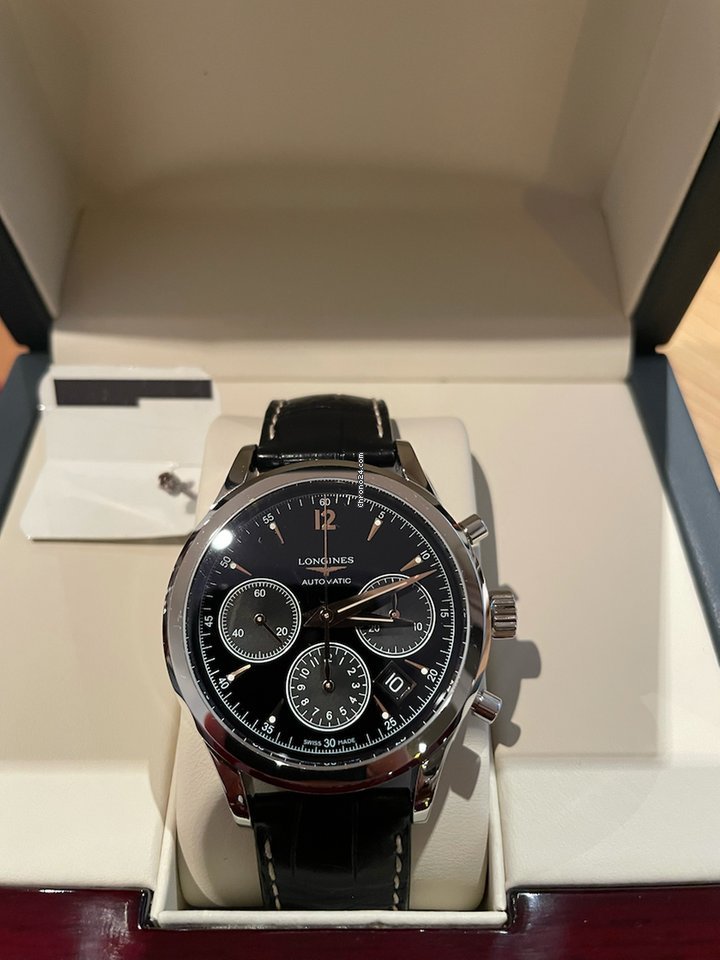 Longines Column-Wheel Chronograph Mens watch Unisex Automatic Steel L2.750.4.56.0 5
