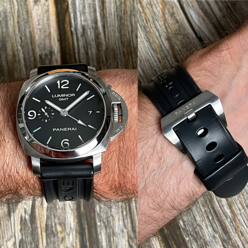Panerai Luminor 1950 3 Days GMT Automatic Mens watch Unisex Automatic Steel PAM 00320 5
