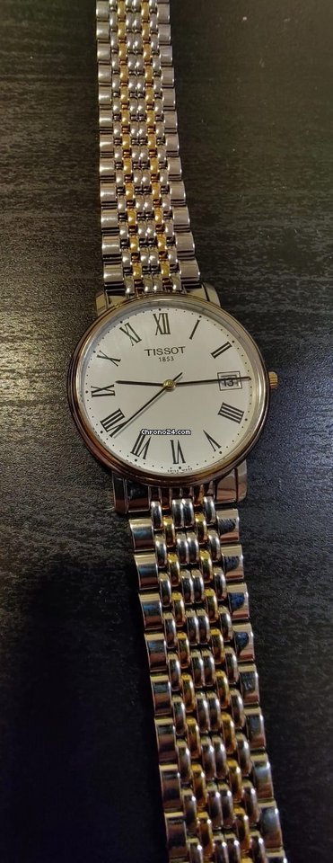 Tissot Mens watch Unisex Quartz Gold Steel T870 970 5