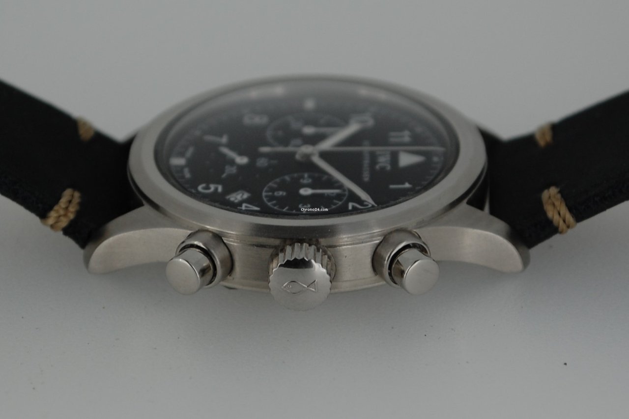 IWC Pilot Chronograph Mens watch Unisex Quartz Steel IW3740 5