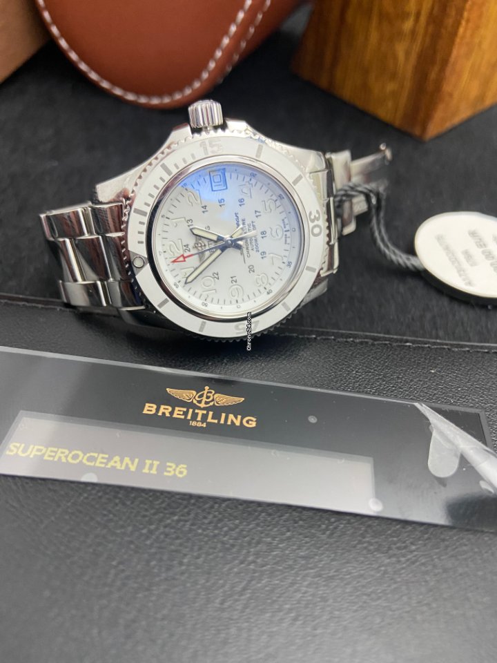 Breitling Superocean II 36 Womens watch Automatic Steel A17312D2 A775-179A 5