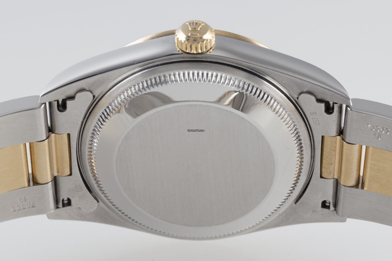 Rolex Oyster Perpetual Date Mens watch Unisex Gold Steel Automatic 15203 5