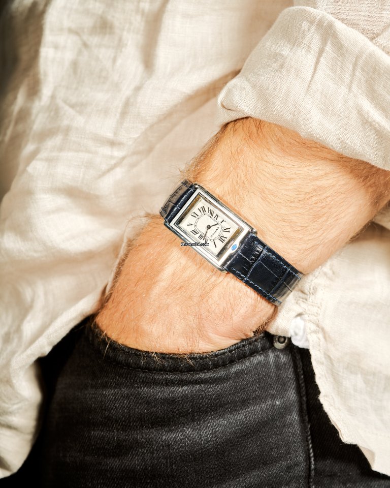 Cartier Tank Mens watch Unisex Manual winding Steel 2390 5