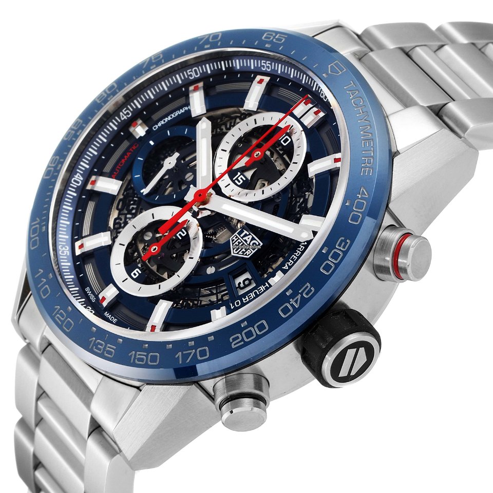 TAG Heuer Carrera Calibre HEUER 01 Mens watch Unisex Automatic Steel CAR201T.BA0766 5