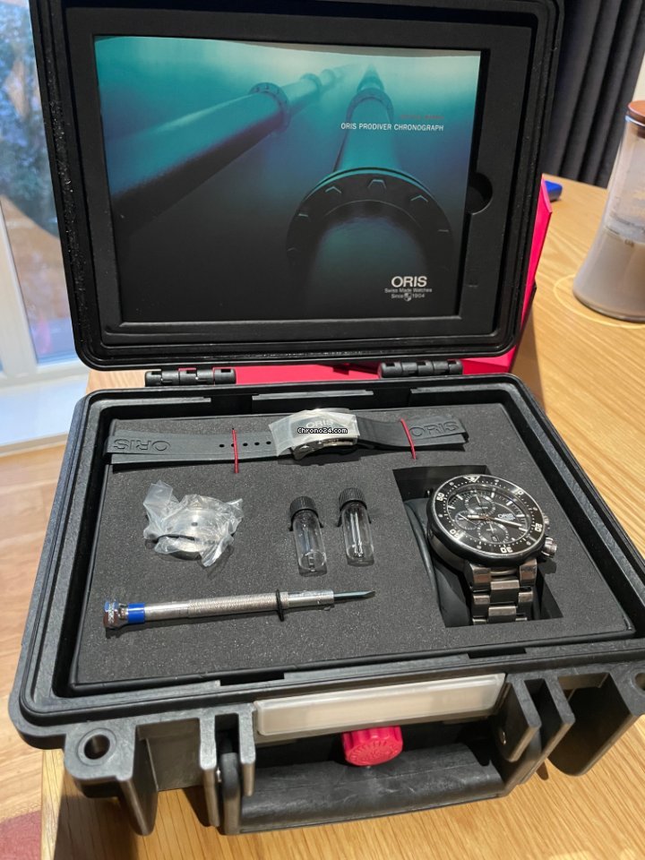 Oris ProDiver Chronograph Mens watch Unisex Automatic Titanium 01 674 7630 7154-Set 5